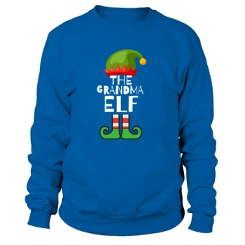 Grandma Elf Group Matching Family Christmas Funny Sweatshirt