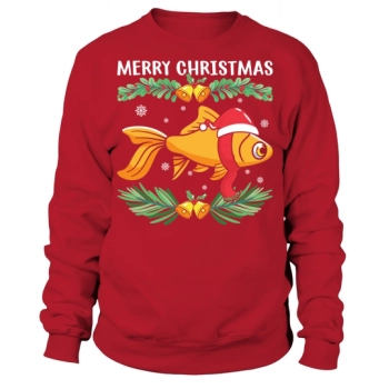 Fish Merry Christmas Goldfish Sweatshirt