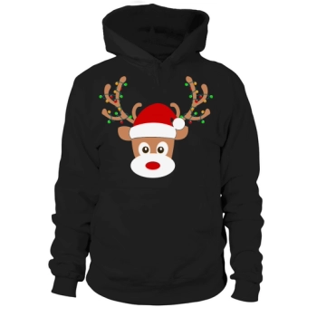 Merry Christmas Object Reindeer Christmas Light Hoodies