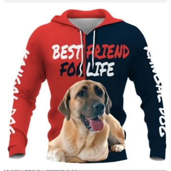 Gorgeous Red Blue Dog Pattern Animals Hoodie