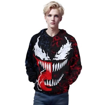 Couple's Pullover Hoodies Inspired by Marvel's Venom