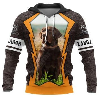 Temperament Black Orange Dog Pattern Animals Hoodie