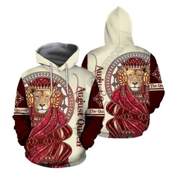 Precious And Cute Red Lion Pattern Animals Hoodie