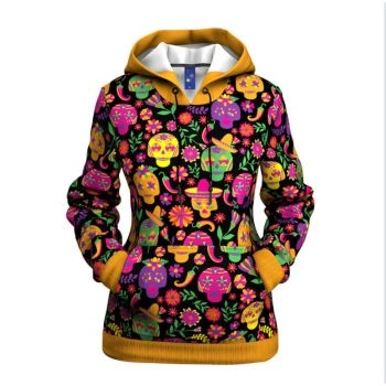 Temperament Colorful Dog Pattern Animals Hoodie