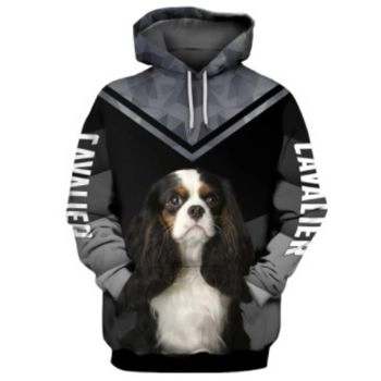 Cute Black Dog Pattern Animals Hoodie