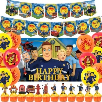 Fireman Sam's Birthday Party Banner Decoration Kit