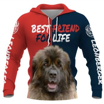 Classical And Elegance Red Blue Dog Pattern Animals Hoodie