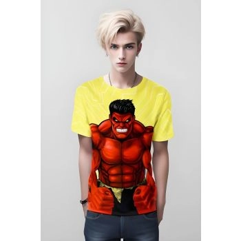 Red Hulk T-shirt: Unleash Your Inner Monster with Red Hulk in Red