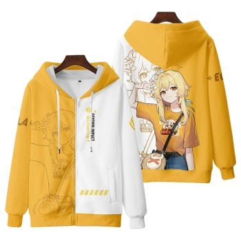 Fashion Genshin Impact Traveler The Anime Zip-Up Hoodie