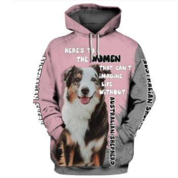 Precious Pink Dog Pattern Animals Hoodie