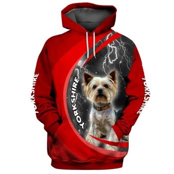 Temperament Red Dog Pattern Animals Hoodie