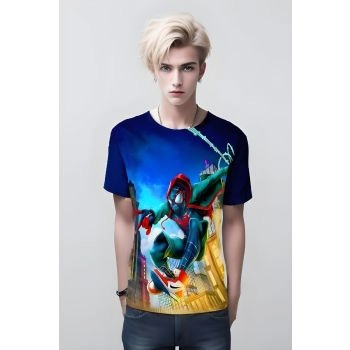 Miles Morales Spider-Verse Shirt - Swing Through the Blue Multiverse