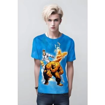 Blue Team: Fantastic Four, The Azure Adventurers T-Shirt