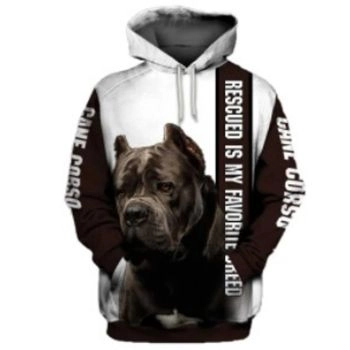 Fashion Brown White Dog Pattern Animals Hoodie