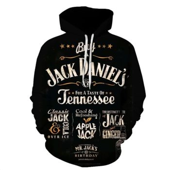 Gorgeous Black Alphabet Pattern Animals Hoodie