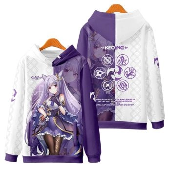 Retro Genshin Impact keqing Hoodie