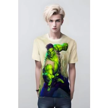 The Beige Hulk Angry Face T-Shirt: Hulk Angry