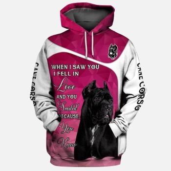 Precious And Gorgeous Pink Dog Pattern Animals Hoodie