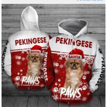 Gorgeous Red Dog Pattern Animals Hoodie