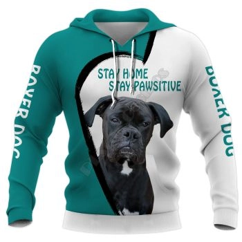 Popular And Vintage Blue White Dog Pattern Animals Hoodie