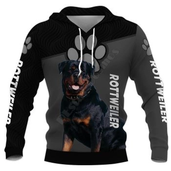 Generous And Beautiful Black Dog Pattern Animals Hoodie