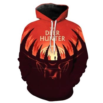 Precious Red Deer Pattern Animals Hoodie