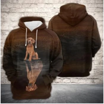 Pretty Brown Dog Pattern Animals Hoodie