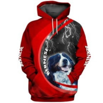 Precious Red Dog Pattern Animals Hoodie