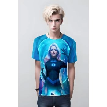 Susan Storm From Fantastic Four Shirt: The Invisible Woman - A Cozy and Elegant Blue Tee