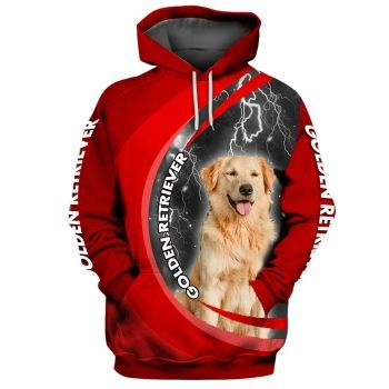 Precious And Gorgeous Red Dog Pattern Animals Hoodie