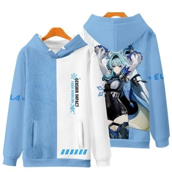 Retro Genshin Impact Anime Game Eula Coffee Hoodie