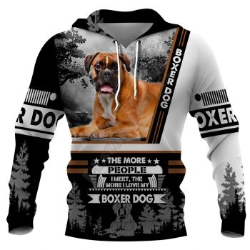 Temperament Black White Dog Pattern Animals Hoodie