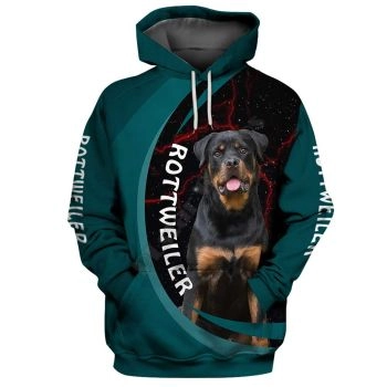 Pretty Green Dog Pattern Animals Hoodie