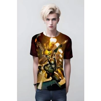 Chromatic Fusion - Wolverine from X-Men Dynamic Multi-Color T-Shirt