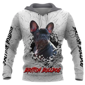 Fashion Grey Dog Pattern Animals Hoodie