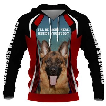 Fashion And Gorgeous Black Red Dog Pattern Animals Hoodie