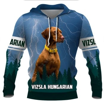 Vintage  Blue Dog Pattern Animals Hoodie