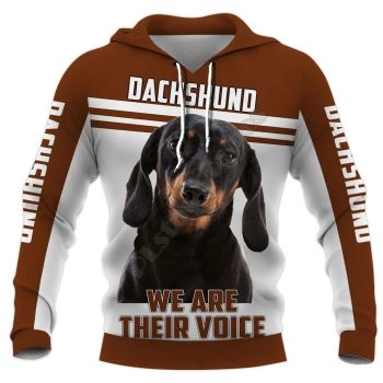 Classical  Brown White Dog Pattern Animals Hoodie