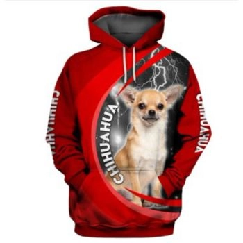 Precious And Cute Red Dog Pattern Animals Hoodie