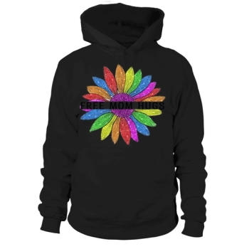 Free Mom Hugs Gay Pride Lgbt Flower Hoodies