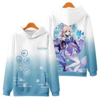 College Style Genshin Impact Sangonomiya Kokomi Anime Hoodie