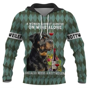 Loose Green Dog Pattern Animals Hoodie