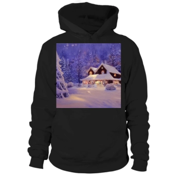 Peaceful Cozy House Christmas, Christmas Hoodies