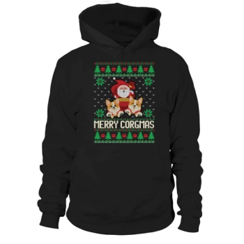 Merry Corgmas Ugly Christmas Hoodies