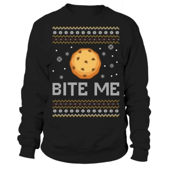 Ugly Christmas Bite Me Gingerbread Sweatshirt