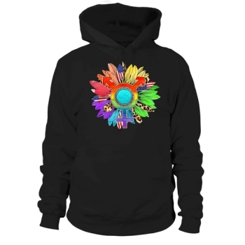 Sunflower Turquoise LGBT Hoodies