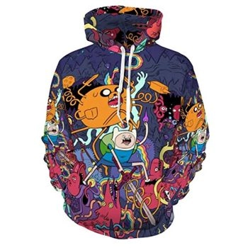 Adventure Time Hoodies &#8211; Finn Unisex 3D Pullover Hooded Sweatshirt