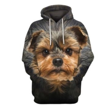 Fashion Black Dog Pattern Animals Hoodie