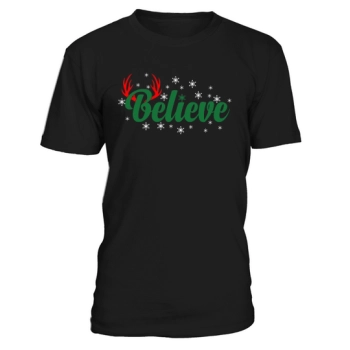 Believe Christmas Holiday T-Shirt Design