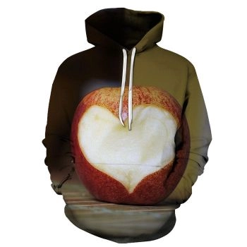 Apple Heart 3D - Sweatshirt, Hoodie, Pullover